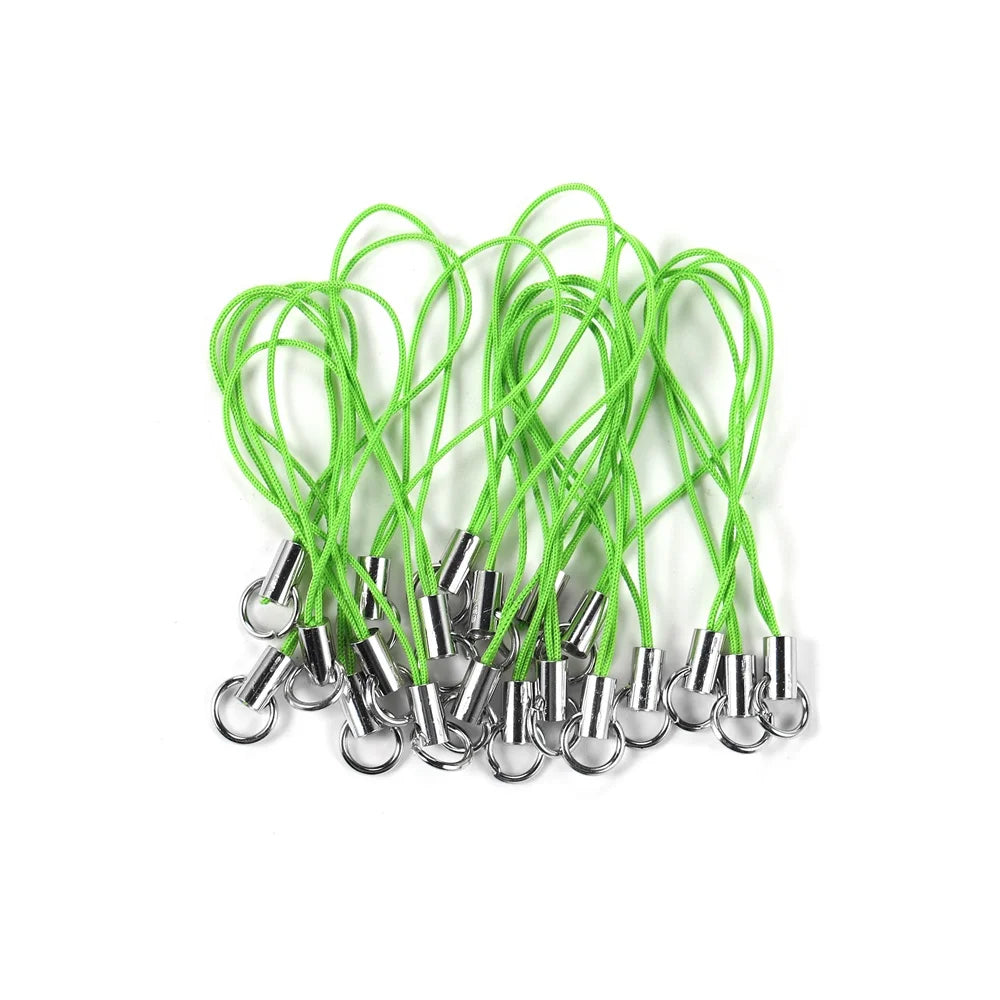 50/100pcs Strap Charm Cord Lanyard Strap Cords Lobster Clasp Rope Keychains Hooks Mobile Set Charms For DIY Jewelry Accessories