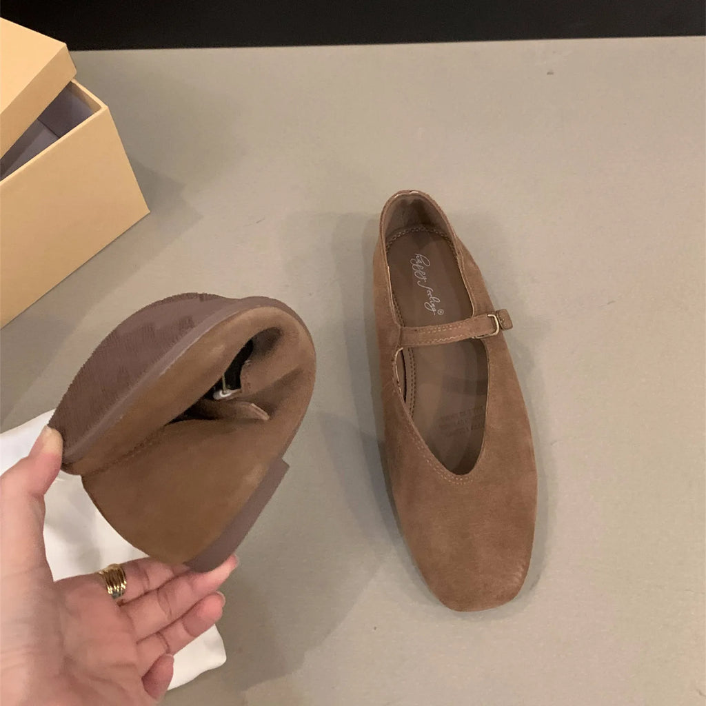 Bailamos 2024 Spring New Brand Women Flats Round Toe Shallow Slip On Ladies Casual Ballet Shoes Soft Leather Eelgant Dress Shoes