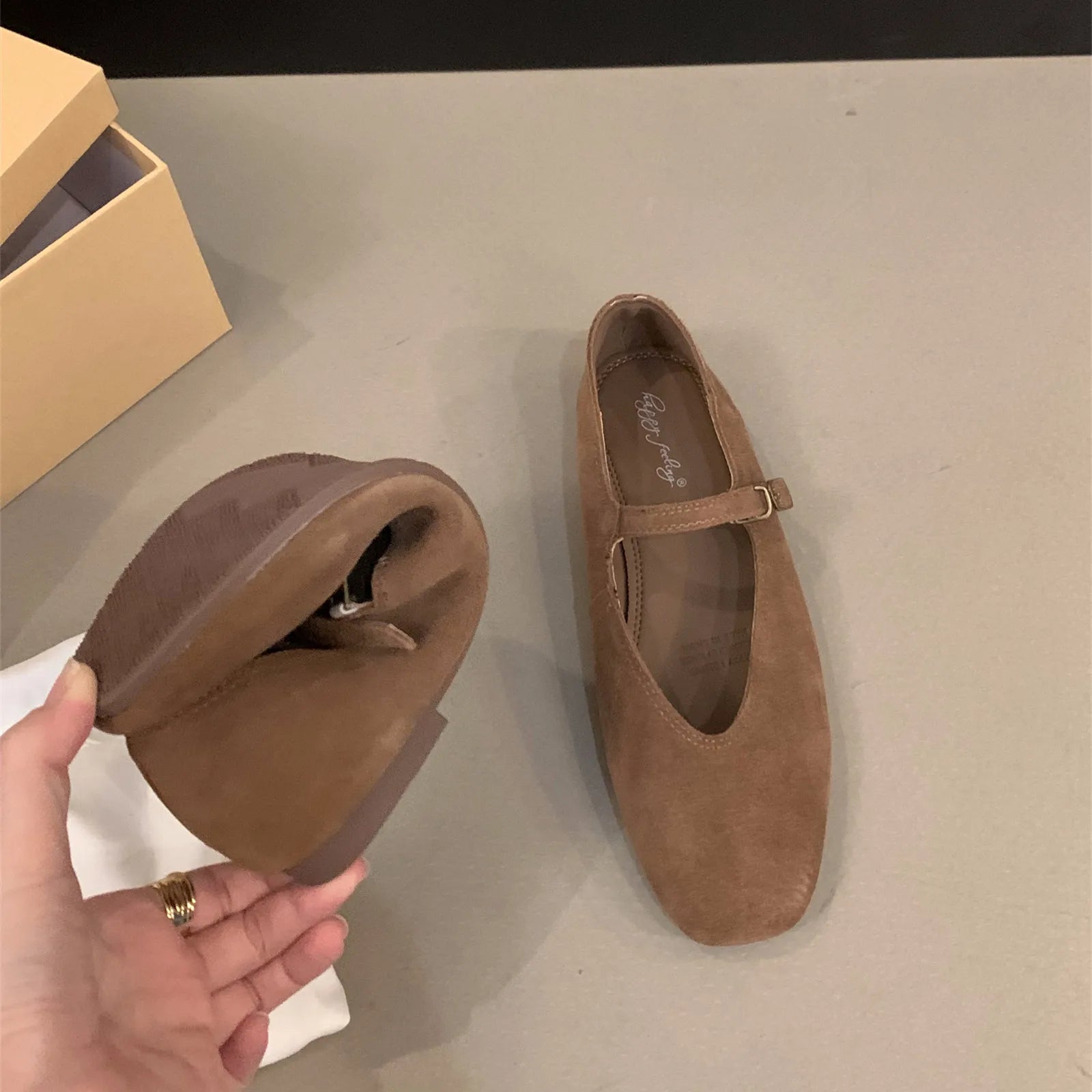 Bailamos 2024 Spring New Brand Women Flats Round Toe Shallow Slip On Ladies Casual Ballet Shoes Soft Leather Eelgant Dress Shoes