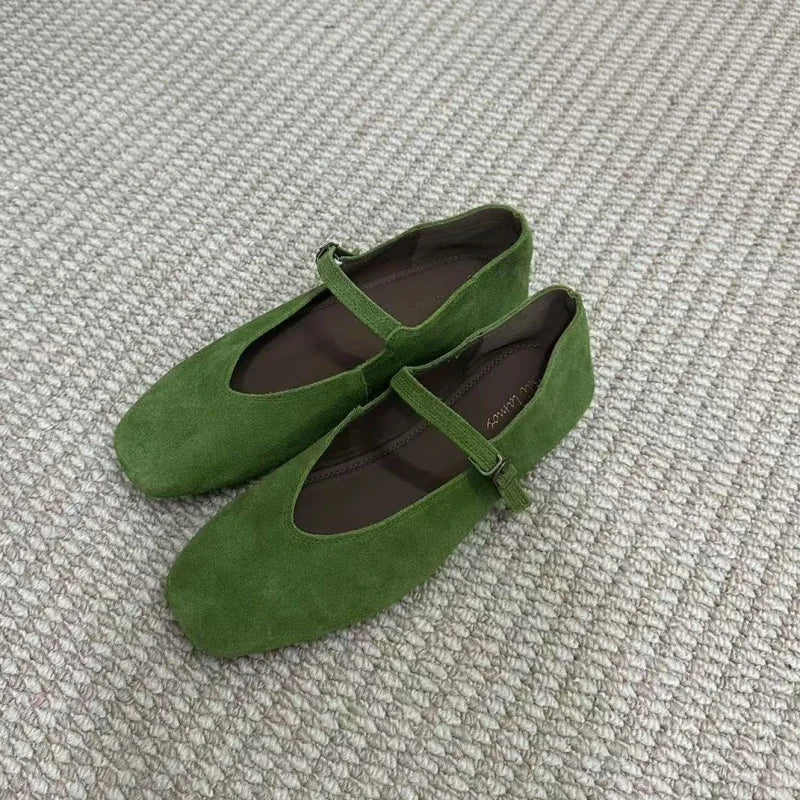 Bailamos 2024 Spring New Brand Women Flats Round Toe Shallow Slip On Ladies Casual Ballet Shoes Soft Leather Eelgant Dress Shoes